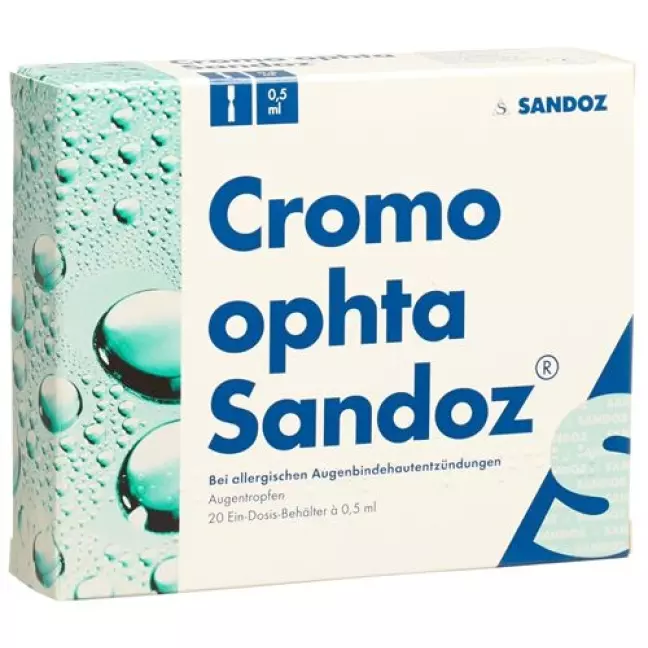 Cromo ophta Sandoz Gtt Opht 20 мг/мл 20 монодоз 0,5 мл