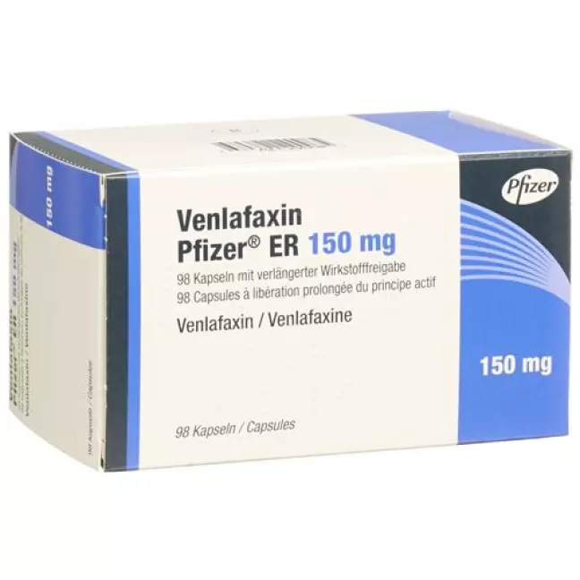 Венлафаксин Pfizer ER Ret капсули 150 мг 98 шт