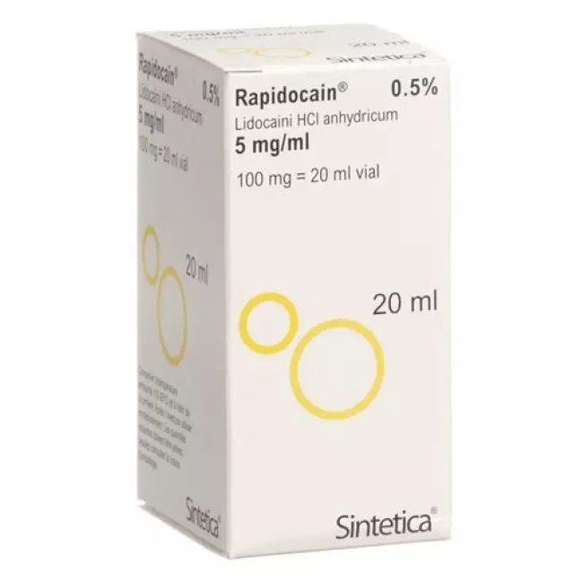 Rapidocaine 0,5% Inj Lös 100 мг/20 мл без консервантів Vi