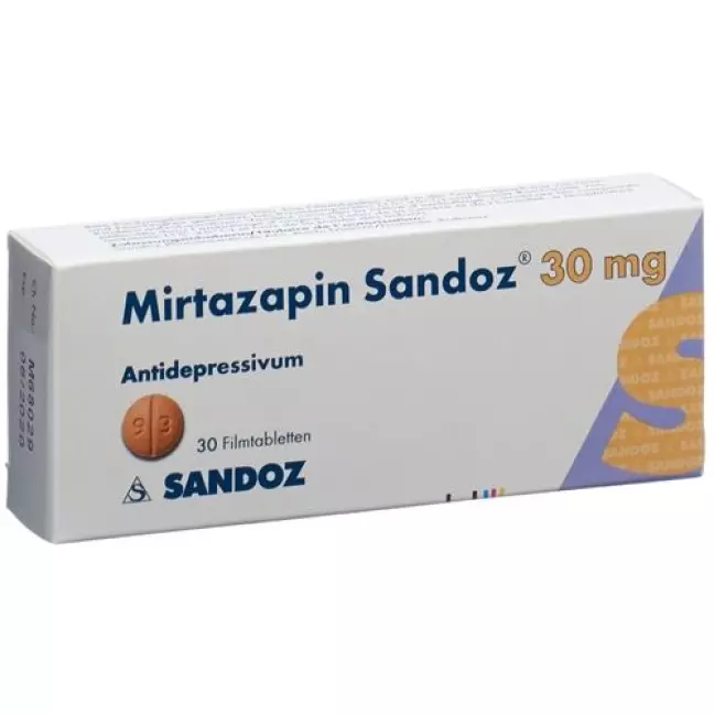 Mirtazapine Sandoz Filmtable 30 мг 30 шт Mirtazapine Sandoz Filmtable 30 мг 30 шт