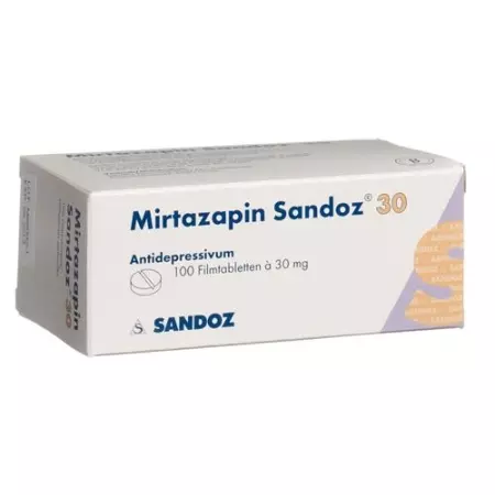 Mirtazapine Sandoz Filmtable 30 мг 100 шт Mirtazapine Sandoz Filmtable 30 мг 100 шт