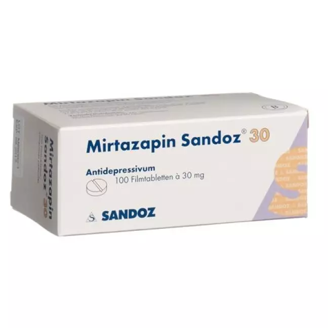 Mirtazapine Sandoz Filmtable 30 мг 100 шт Mirtazapine Sandoz Filmtable 30 мг 100 шт