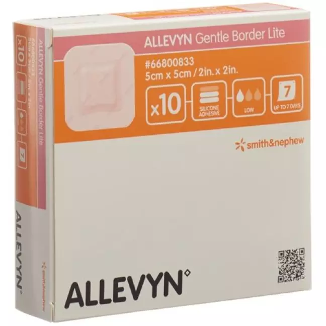 Allevyn Gentle Border Lite повязка для ран 5x5см 10 штук Allevyn Gentle Border Lite повязка для ран 5x5см 10 штук