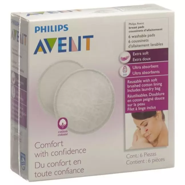 Прокладки для годування AVENT PHILIPS можна прати 6 шт Прокладки для годування AVENT PHILIPS можна прати 6 шт