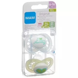 MAM Original Nuggi Silicone 6-16 місяців для хлопчика 2 шт