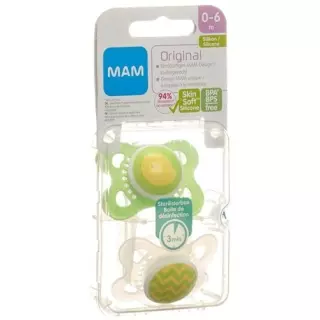 MAM Original Dummy Silicone 0-6 Months Unisex Pack 2 шт