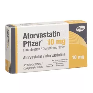 Аторвастатин Pfizer Filmtabl 10 мг 30 шт