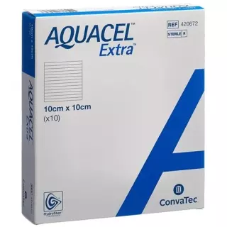 AQUACEL Hydrofibre Dressing Extra 10x10см 10 шт
