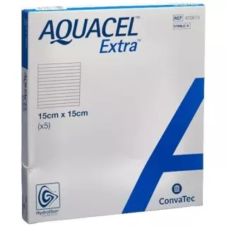 AQUACEL Hydrofiber Bandage Extra 15х15 см 5 шт