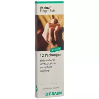 Швидкий бинт для пальців Askina Finger Bob кольоровий 12 х 6 шт