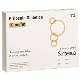 Prilocaine Sintetica Inj Lös 1% 5 Amp 20 мл