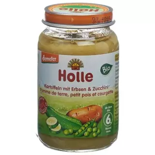 Картопля Holle з горохом і кабачком Demeter Organic 190 г