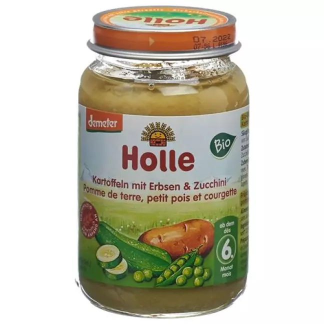 Картопля Holle з горохом і кабачком Demeter Organic 190 г Картопля Holle з горохом і кабачком Demeter Organic 190 г