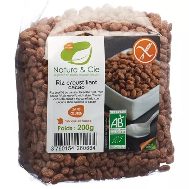Nature & Cie Rice Crispies Choco без глютену 200 г