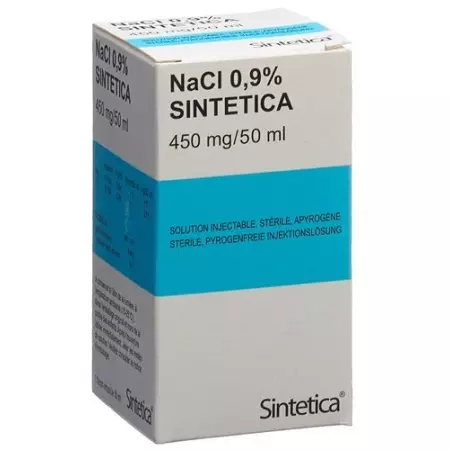 NaCl 0,9% Sintetica Inj Lös 450 мг/50 мл 50 мл флакон