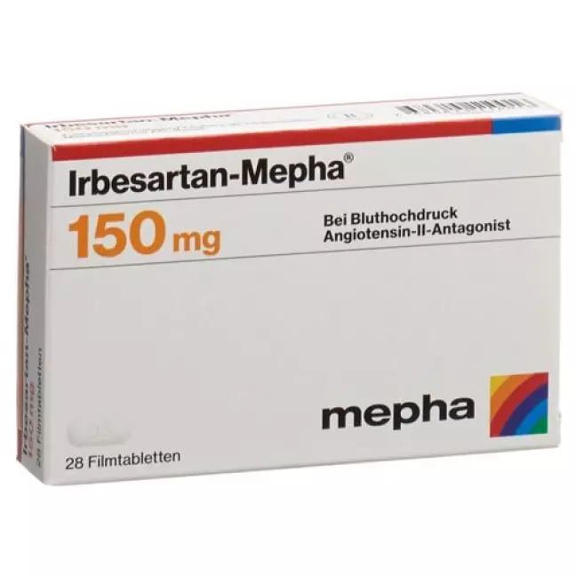 Irbesartan-Mepha Filmtabl 150 мг 28 шт Irbesartan-Mepha Filmtabl 150 мг 28 шт