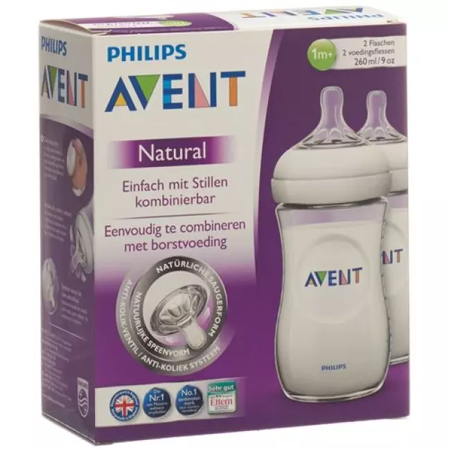 Натуральна пляшка Avent Philips 2х260 мл PP Duo