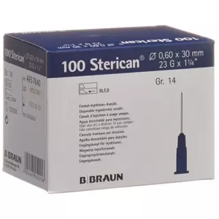 Голка STERICAN 23G 0,60x30мм синя Luer 100 шт