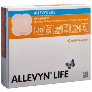 Пов'язка силіконова піна Allevyn Life 15,4х15,4 см 10 шт