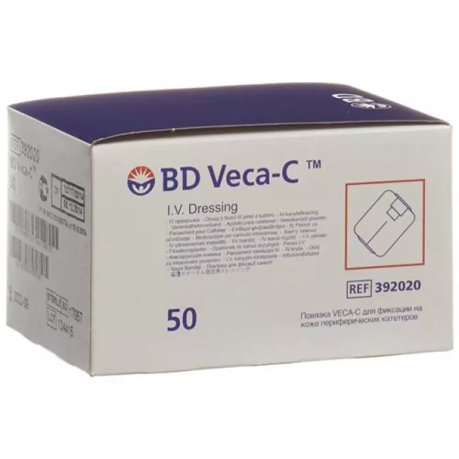 Оглядове віконце пов'язки фіксації катетера BD Veca-C 50 шт Оглядове віконце пов'язки фіксації катетера BD Veca-C 50 шт
