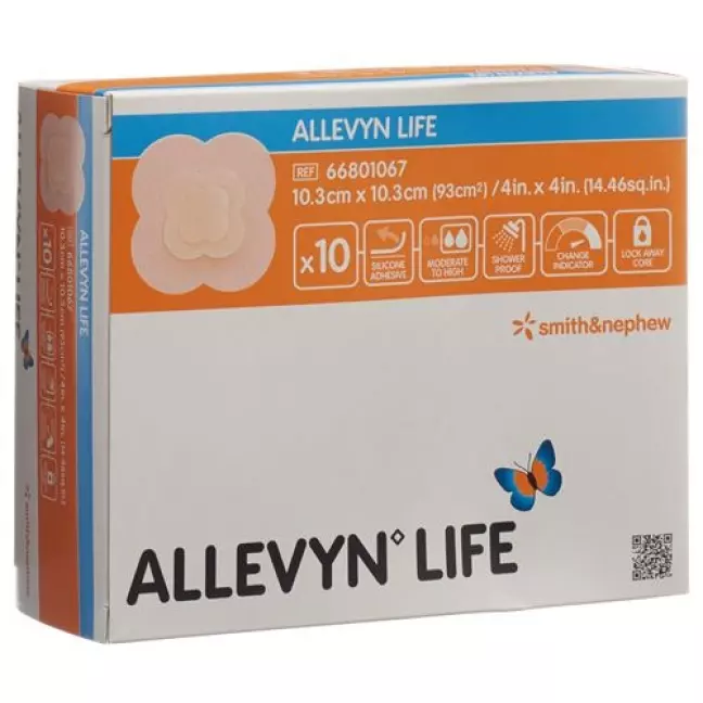 Allevyn Life Adhasiver Silikonschaumverband 10.3x10.3см 10 штук Allevyn Life Adhasiver Silikonschaumverband 10.3x10.3см 10 штук
