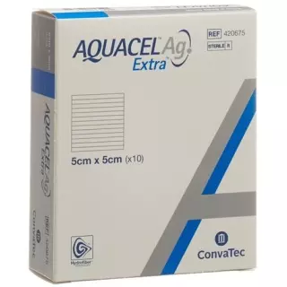 AQUACEL Ag+ Extra компрес 5х5 см 10 шт