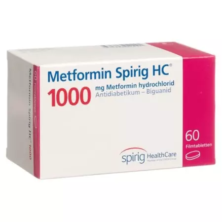 Metformin Spirig HC Filmtable 1000 мг 60 шт Metformin Spirig HC Filmtable 1000 мг 60 шт