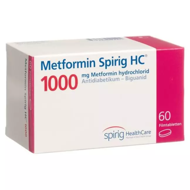 Metformin Spirig HC Filmtable 1000 мг 60 шт Metformin Spirig HC Filmtable 1000 мг 60 шт