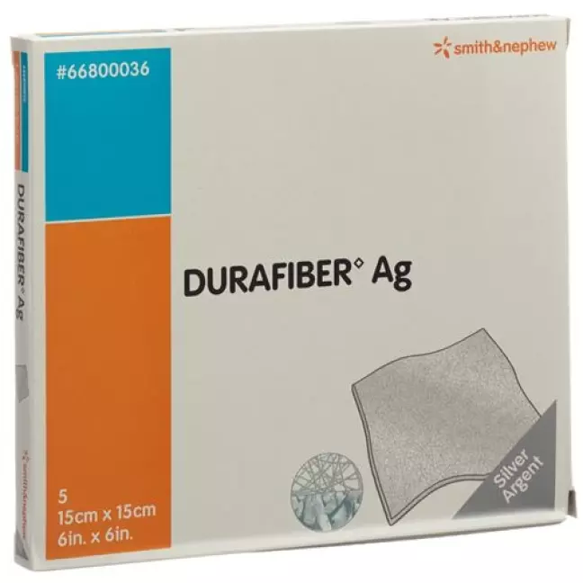 Durafiber AG Пов'язка ранова 15х15см стерильна 5 шт