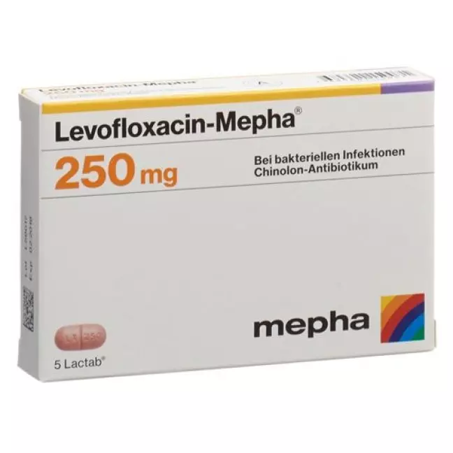 Левофлоксацин-Мефа Лактаб 250 мг 5 шт