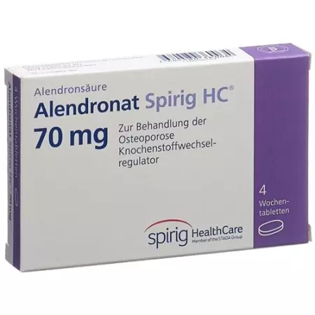 Alendronate Spirig HC тижневі таблетки 70 мг 4 шт Alendronate Spirig HC тижневі таблетки 70 мг 4 шт
