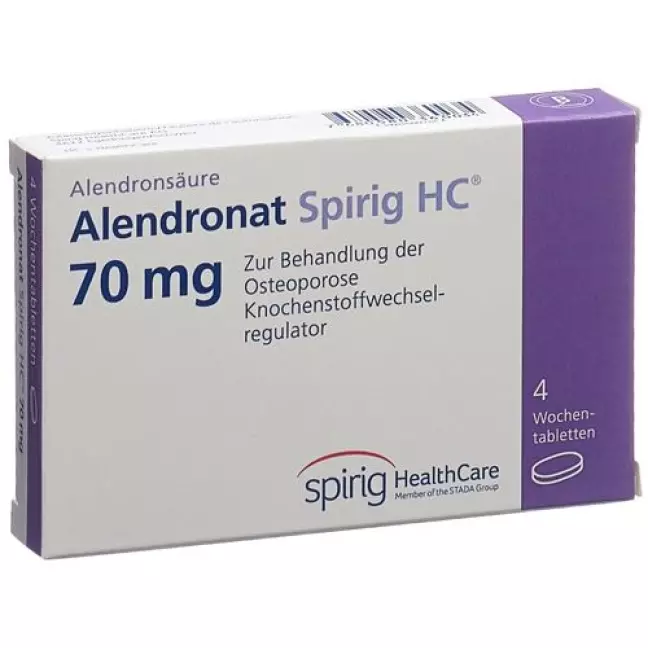 Alendronate Spirig HC тижневі таблетки 70 мг 4 шт Alendronate Spirig HC тижневі таблетки 70 мг 4 шт