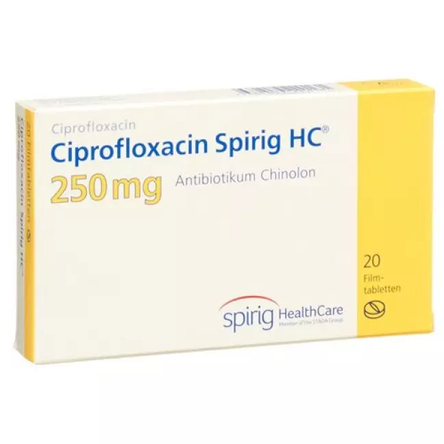 Ципрофлоксацин Спіріг HC Filmtabl 250 мг 20 шт