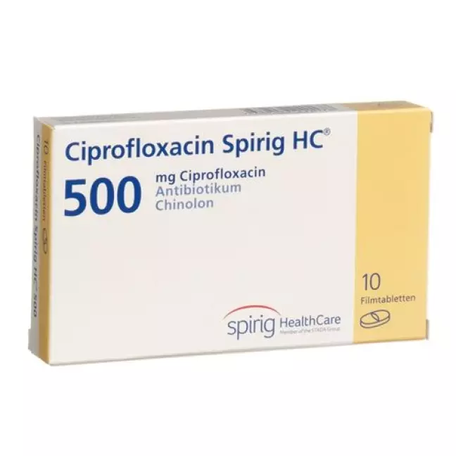 Ципрофлоксацин Спіріг HC Filmtabl 500 мг 10 шт Ципрофлоксацин Спіріг HC Filmtabl 500 мг 10 шт
