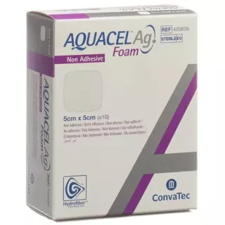 AQUACEL Ag Foam пінна пов'язка неклейка 5х5см 10 шт