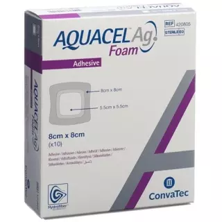 AQUACEL Ag Foam Піна клей перев&#39;язувальний 8х8см 10 шт