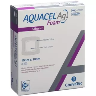 AQUACEL Ag Foam Піна клей перев&#39;язувальний 10х10см 10 шт