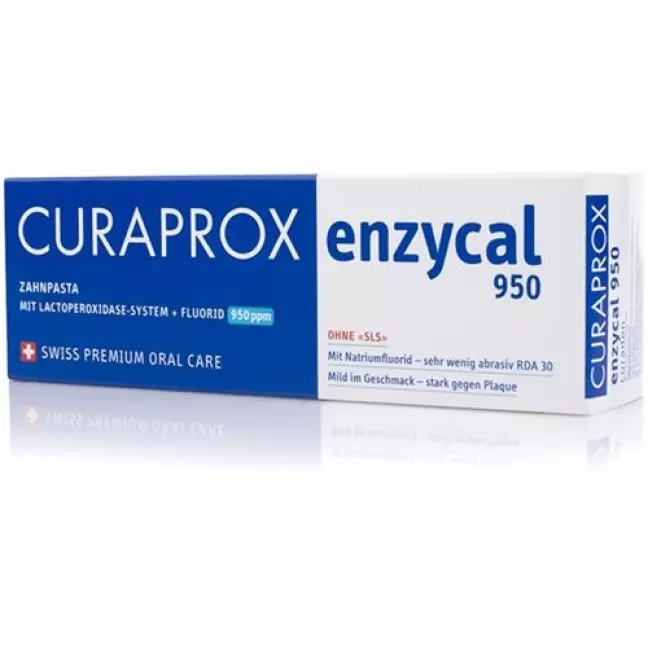 Зубна паста Curaprox Enzycal 950 німецька/французька/англійська 75 м