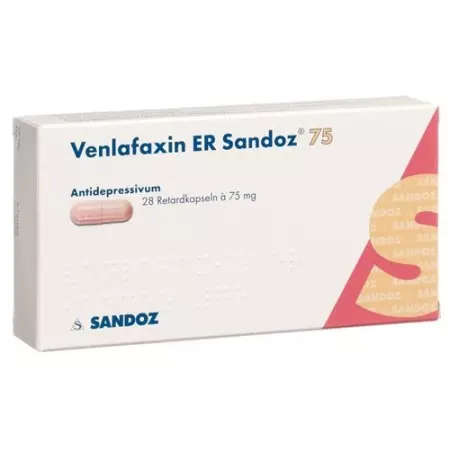 Венлафаксин ER Sandoz Ret капсули 75 мг 28 шт Венлафаксин ER Sandoz Ret капсули 75 мг 28 шт