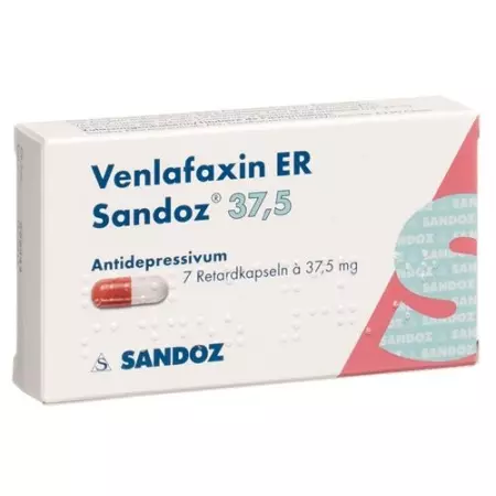 Венлафаксин ER Sandoz Ret капсули 37,5 мг 7 шт Венлафаксин ER Sandoz Ret капсули 37,5 мг 7 шт