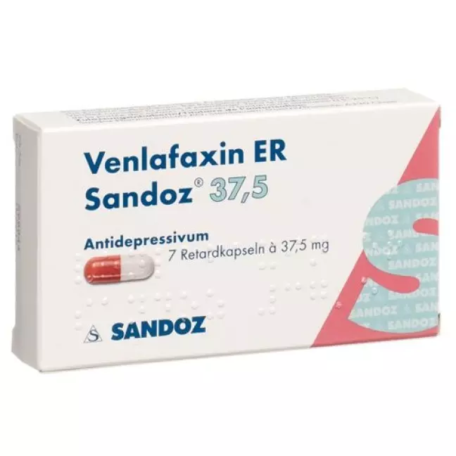 Венлафаксин ER Sandoz Ret капсули 37,5 мг 7 шт Венлафаксин ER Sandoz Ret капсули 37,5 мг 7 шт