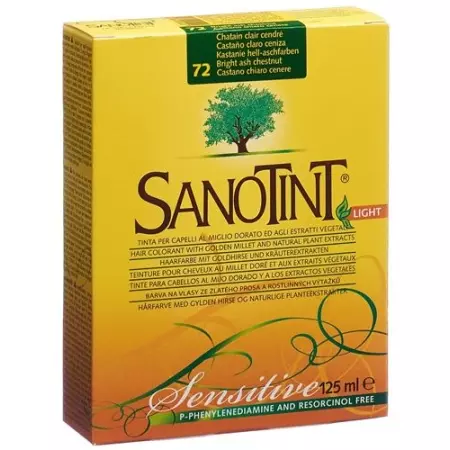 Фарба для волосся Sanotint Sensitive Light 72 каштановий світло-попелястий колір