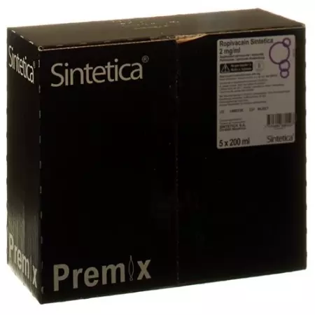 Ropivacaine Sintetica Inj Inf Prep 2 мг/мл 200 мл пакет 5 шт. Ropivacaine Sintetica Inj Inf Prep 2 мг/мл 200 мл пакет 5 шт.