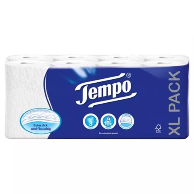 Tempo Toipa Toilettenpapier 3 Lag Weis 150b 16 штук Tempo Toipa Toilettenpapier 3 Lag Weis 150b 16 штук