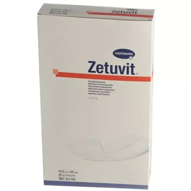 Пов&#39;язка абсорбційна Zetuvit 13,5х25 см стерильна 10 шт