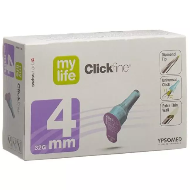 голки mylife Clickfine Pen 4 мм 32G 100 шт