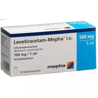 Levetiracetam-Mepha Inf Konz 500 мг/5 мл 10 доз по 5 мл