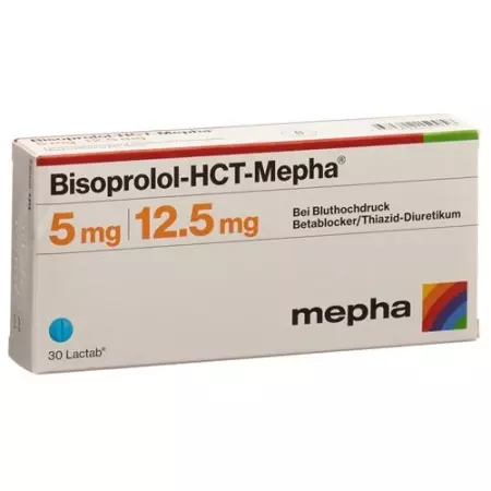 Bisoprolol HCT Mepha 5/12.5 mg 30 Lactabs Bisoprolol HCT Mepha 5/12.5 mg 30 Lactabs