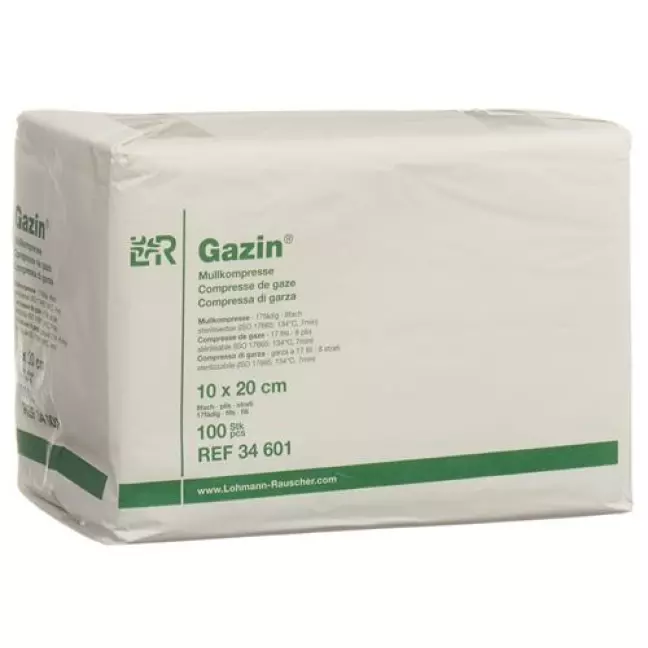 Gazin Mullkompresse 10x20см 8-fach 17-fadig 100 штук Gazin Mullkompresse 10x20см 8-fach 17-fadig 100 штук