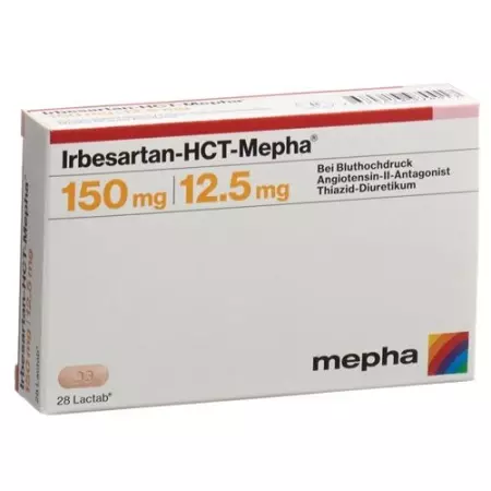 Ірбесартан-НСТ-Мефа Лактаб 150/12,5 98 шт. Ірбесартан-НСТ-Мефа Лактаб 150/12,5 98 шт.